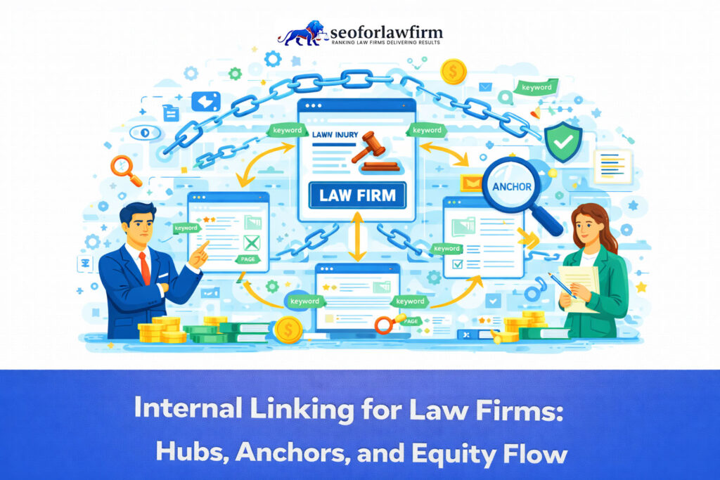 Explaining how internal linking supports law firm site structure and improves SEO equity