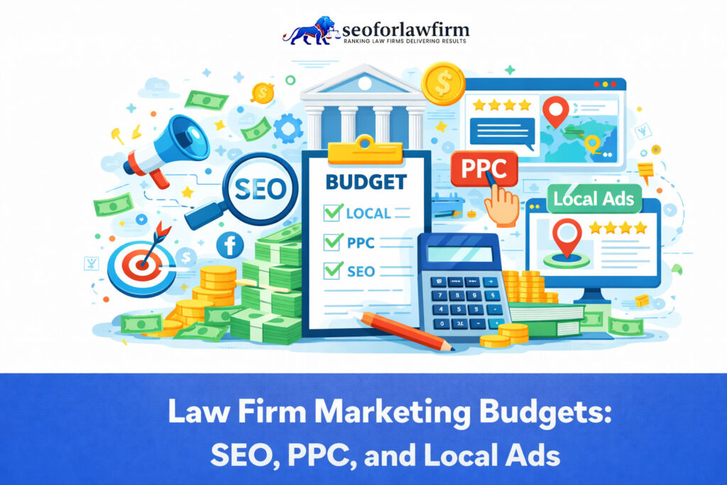 Guide to planning a law firm marketing budget including SEO and PPC campaign allocations