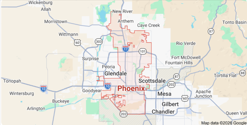 map-of-Phoenix, AZ
