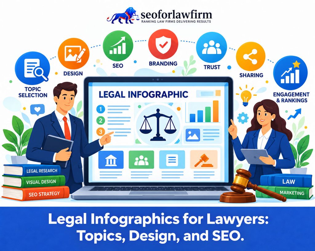 Legal infographics for lawyers: topic selection, design, and SEO.